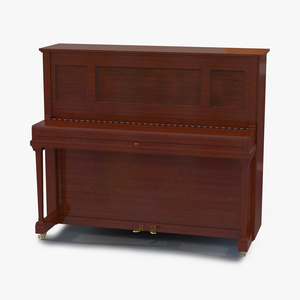 3D model Upright Piano Rigged