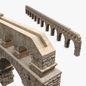 Ancient Single Level Aqueduct 3D model