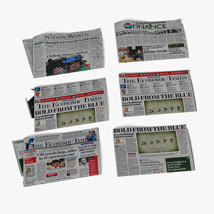 3D Various Newspapers model