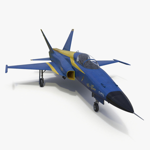 HESA Saeqeh Iranian Aircraft without Rockets Blue 3D model