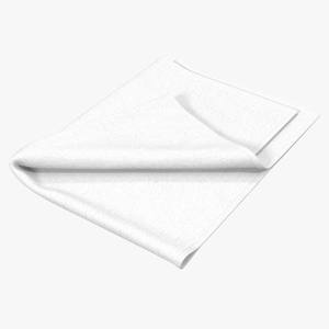 3D Towel 4 White model