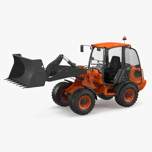 Electric Loader with Bucket Rigged 3D model