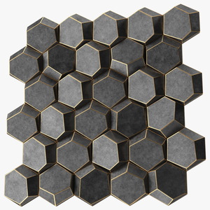 3D Wall Panel Octagon Metal 3D