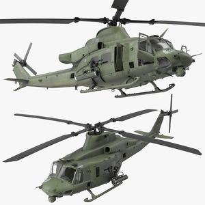 3D Military Medium Utility Helicopter Rigged