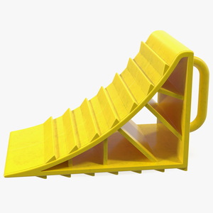 3D Plastic Wheel Chock Yellow