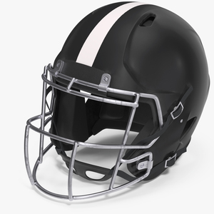 Helmet Black American Football Player 3D