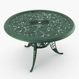 Outdoor Table Old Bronze 3D model