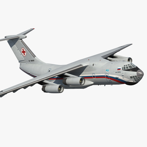 3D model Ilyushin Il 76TD S Civilian Mobile Hospital Rigged