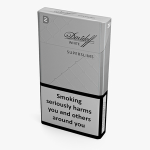 Pack of Cigarettes Davidoff White Super Slim 3D model