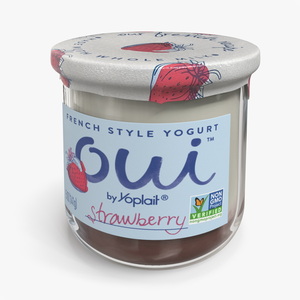 3D French Style Oui Yogurt Container Full model