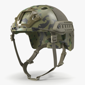 Camouflage Airsoft Tactical Helmet 3D model