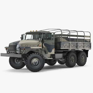 3D Military Truck URAL 4320 Rigged