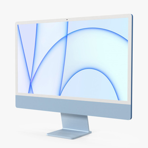 3D model Apple iMac 2021 Blue