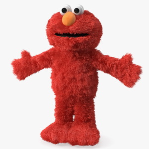 3D model Full Body Elmo Hand Puppet Fur