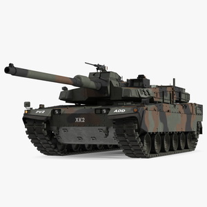 3D Korean K2 Tank Camouflage Color