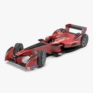 Formula E Race Car ABT Rigged 3D model