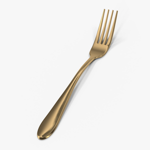 3D Golden Fork