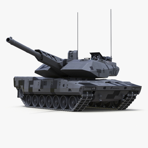 KF 51 Panther Main Battle Tank Rigged 3D