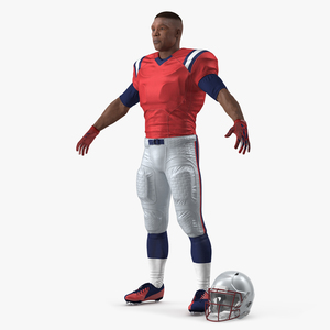 3D model American Football Player T-Pose Fur