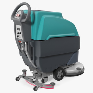 3D model Professional Floor Cleaning Machine Turquoise