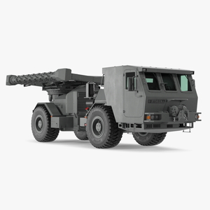 3D model Mine Flail Vehicle Hydrema 910 Grey