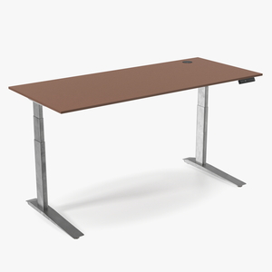 3D Brown Standing Desk Workstation