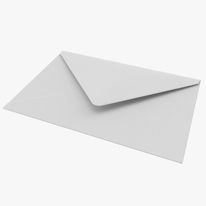 3D model Blank White Envelope