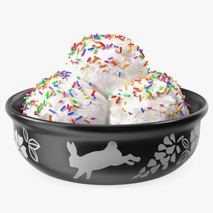 3D model White Ice Cream on Ceramic Pot