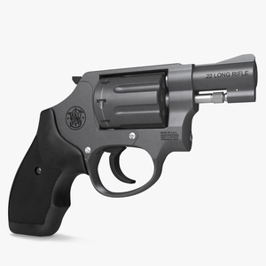 Smith and Wesson Small Revolver Black 3D