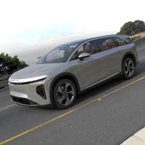 Lucid Gravity Electric Suv Gray with Lights Off 3D