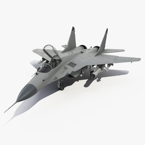 MiG 29 Fighter Aircraft with Armament Rigged 3D model