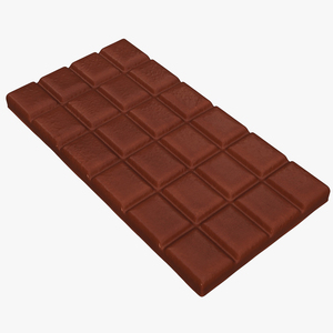 3D Realistic Chocolate Bar model