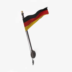 3D model Germany National Flag on Wall Mount