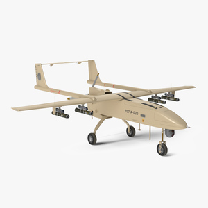 Reconnaissance Iranian Drone Mohajer-6 Sand Color 3D model