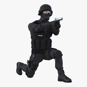 3D model SWAT Man Rigged