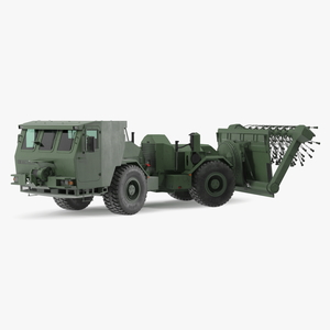 3D model Used Khaki Mine Sweeper Vehicle Hydrema 910 Rigged