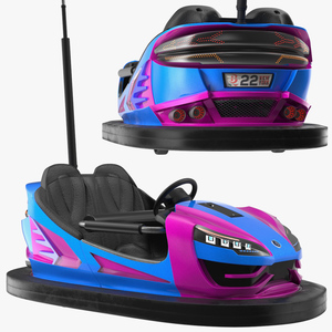 3D model Bumper Car Bertazzon NewYork Purple