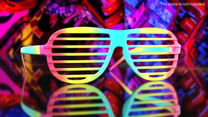 3D Party Rainbow Shutter Shades Glasses