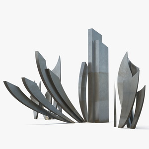 Les Braves Memorial 3D model