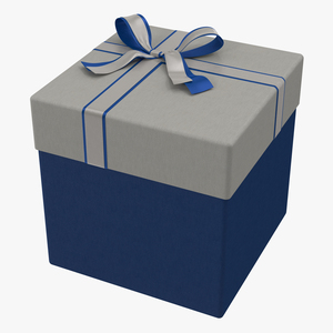 Giftbox 3 Blue 3D model