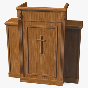 3D Pulpit Dark Oak with Cross