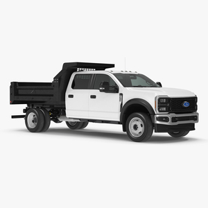 3D Ford F550 Super Duty Black Dump 2023