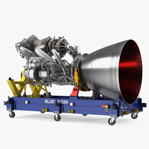 3D model Rocket Engine BE-4 a Cart