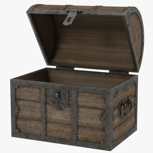 3D Old Wooden Chest