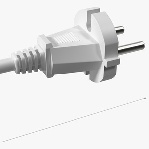 3D Europe Electric Plug Type E White model