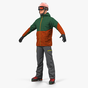 3D Snowboarder in Winter Sports Gear model