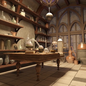 Medieval Alchemist Laboratory 3D model