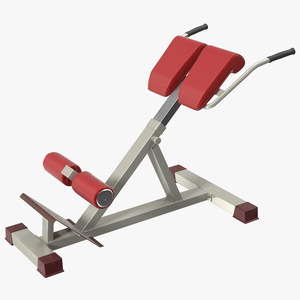 Hyperextension Bench Red 3D model