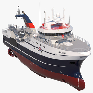 ARAHO Freezer Processor Factory Trawler 3D model