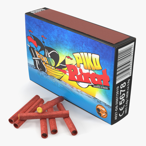 3D Piko Rocket Box Firecrackers model